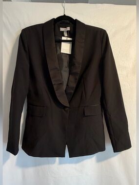 ASOS Black Satin-Lapel Blazer